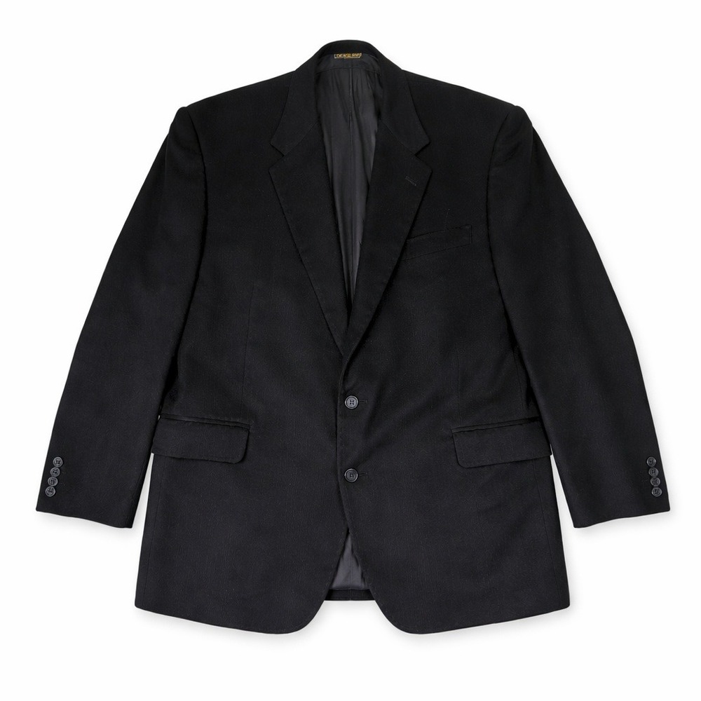 H. Freeman & Son Black Wool Two Button Blazer‎ Custom Made USA